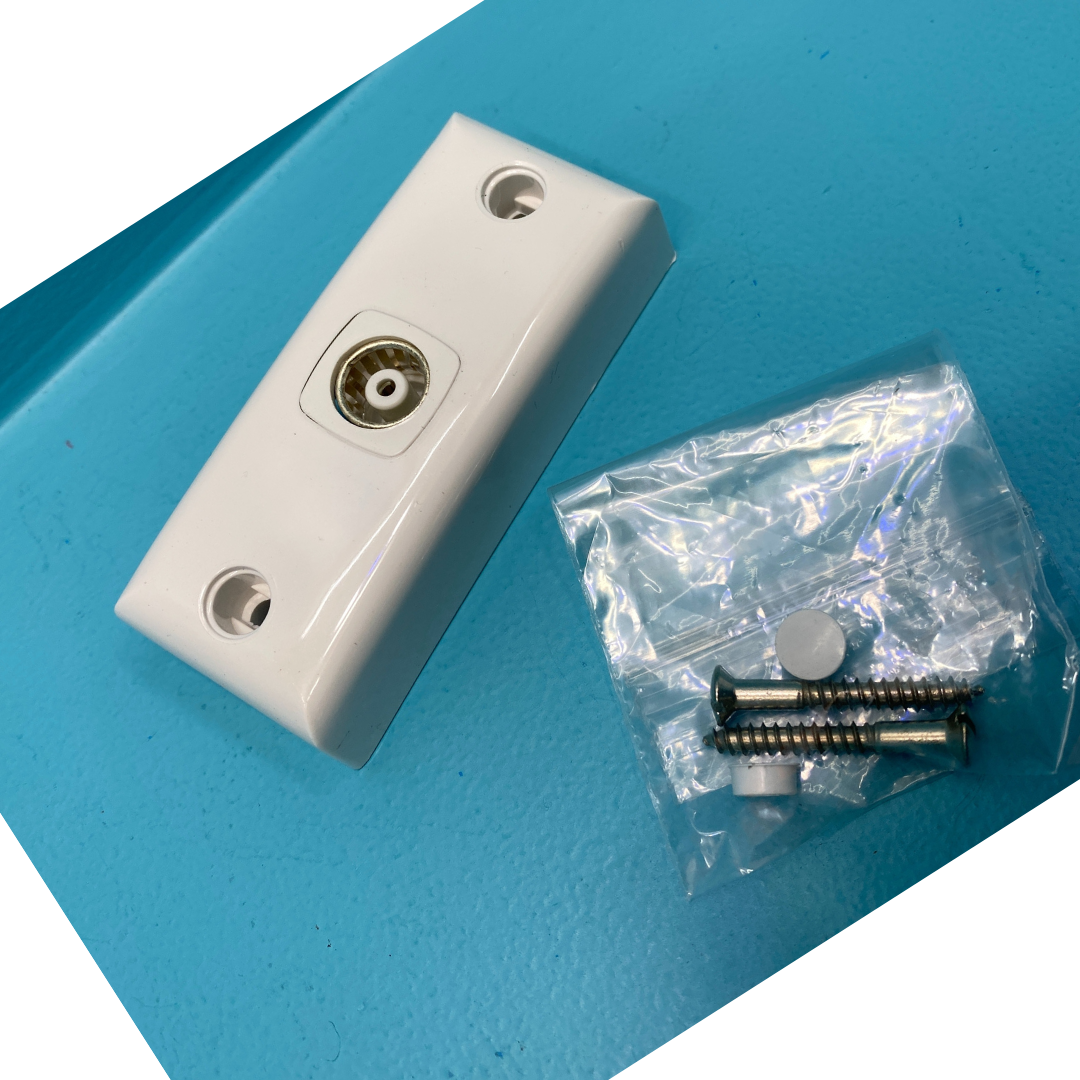 thumbnail image 2 of Thetford RV Camper Coaxial Antenna/Cable TV Plate Large Jack Cover Polar White Pn 94320  B082fyk37f 2 of 13