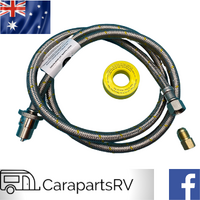 1.5m Caravan Gas Bayonet Hose & 3/8 FSAE Adaptor, suit Weber BBQ OR Gas Ring. Camping