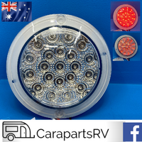 CES / AREIAL ROUND RED LED STOP & TAIL LIGHT INSERT. 12V ONLY. ( 102RM )