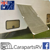 CARAVAN / RV FRIDGE VENT SUNSCREEN KIT. WHITE SAIL TRACK. W1000mm X H1900mm