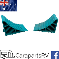 2 x Wheel Chocks to suit Caravan, Boat, Camper or MotorHome. Sold as a Pair