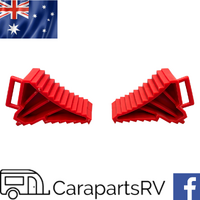 2 x Wheel Chocks to suit Caravan, Boat, Camper or MotorHome. Sold as a Pair
