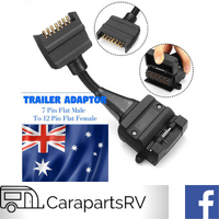 7 PIN TO 12 PIN CARAVAN PLUG ADAPTOR. 7 PIN CAR TO 12 PIN CARAVAN