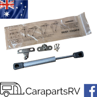80NM RATED GAS STRUT x 180mm CENTRE TO CENTRE + FITTINGS and SCREWS