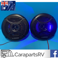 FURRION 5" BLACK CARAVAN AND MARINE SPEAKERS X 2  WITH LED ILLUMINATION