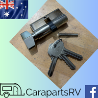 Aussie Traveller ATRV Door Lock Barrel, 3 Keys & Lock Screw Suits L/H or R/H Doors