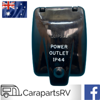CLIPSAL CARAVAN / RV POWER OUTLET, 240V X 10A. NOT SUITABLE FOR SHROUDED LEADS