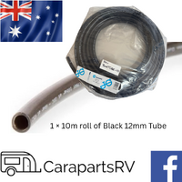 10m Roll 12mm John Guest Speedfit Plumbing Tube in Black for RV's, Caravans & Marine