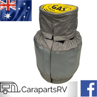 CARAVAN & MARINE 4kg & 4.5kg GAS BOTTLE COVER. ONE COVER SUITS BOTH  SIZES.