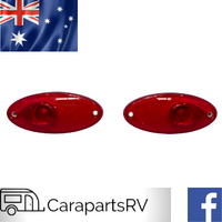 2 X COROMAL REAR OF VAN MARKER LAMP ASSEMBLIES. GASKET AND GLOBE INCLUDED.