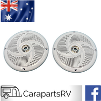 SLIMLINE 6.5" MARINE / CARAVAN SPEAKERS X 2 IN WHITE. 60 WATTS.