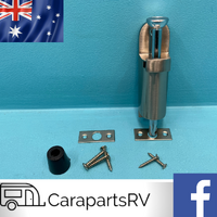 CARAVAN ENSUITE SLIDING AND HINGED DOOR STOPPER. BRUSHED NICKEL FINISH