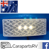 LED CARAVAN FRONT LED MARKER / REFLECTOR COMBINATION LAMP. 12V-24V (WHITE BASE)