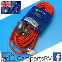 22m x 15A Caravan Extension Lead with Safety LED POWER ON Warning Light. Heavy Duty