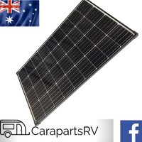 120 WATT MONO CRYSTALINE SOLAR PANEL IN A BLACK FRAME BY FINCH.