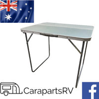 Camec Folding Table. 800mm x 600mm x 690mm High. Aluminium. Grey / BlueTable Colour