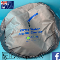 CARAVAN GREY WATER HOSE BAG WITH CARRY HANDLE. BREATHABLE QUICK DRY FABRIC