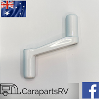 EARLY MODEL JENSEN / ELIXIR CARAVAN HATCH WINDING HANDLE. WHITE METAL TYPE