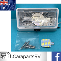 CARAVAN ANNEX LIGHT WITH SWITCH. STD GLOBE AND LED GLOBE INCLUDED. 12V.