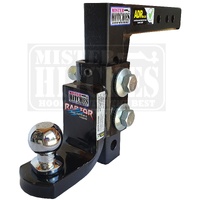 Mister Hitches Ball Mount Raptor 4500Kg Adr Adjustable Ex Long Drop Shank