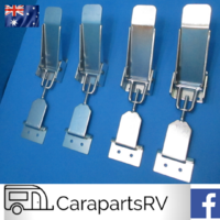 POP TOP CARAVAN & CAMPER TRAILER ROOF CLAMPS X 4 WITH 4 X J-CLIPS. SUIT JAYCO.