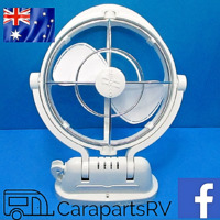 SIROCCO by CAFRAMO 12V CARAVAN / RV FAN in WHITE, 3 SPEEDS, 4 TIMER SETTINGS.