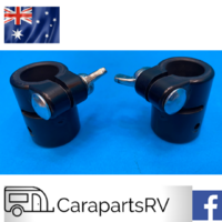 TENT POLE or ANNEX POLE COLLARS  X 2 (to suit 19-22mm Poles) WINGNUT ADJUSTABLE .