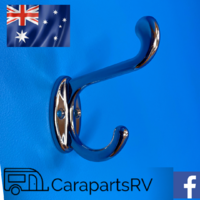 CARAVAN TWIN COAT / HAT HOOK. MINI SIZED. PRE-DRILLED.