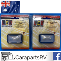 LED FRONT WHITE MARKER LAMPS SUIT CARAVAN, TRUCK OR RV (12 - 24 VOLTS).