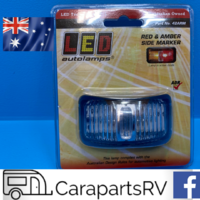 LED RED & AMBER SIDE MARKER. CARAVAN, RV OR TRAILER.12VOLT- 24VOLT RANGE