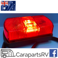LED RED REAR MARKER LAMP (9VOLT TO 33 VOLT.) CARAVAN / TRAILER OR RV.