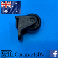 CARAVAN or POP TOP AWNING ROOF PROTECTOR WHEEL IN BLACK. SIZE IS SMALL.