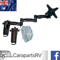 RV MEDIA CARAVAN / RV DETACHABLE SWIVEL LCD TV BRACKET X 3 ARM EXTENSION. 15KG LOAD STRENGTH.