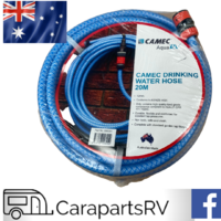 CAMEC 20m CARAVAN DRINKING WATER / MAINS PRESSURE HOSE. INC Snap On Fittings