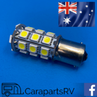 LED SINGLE CONTACT GLOBE 12V X 27 LED'S, CARAVAN STOP/BLINKER REPLACEMENT.