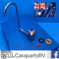 CARAVAN / CAMPER RIGHT HANDED MAINS PRESSURE FOLD DOWN TAP. WATERMARKED