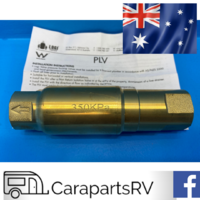 CARAVAN WATER PRESSURE LIMITING / CHECK VALVE. IN BRASS. WATERMARKED. 