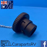 GAS BAYONET DUST CAP / PLUG INSERT WITH CHAIN. SUITABLE FOR CARAVAN.