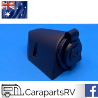 BLACK CARAVAN SURFACE MOUNT ACCESSORY SOCKET X 12V , R/V & MARINE. 