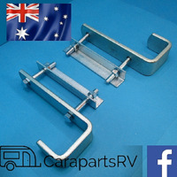 CARAVAN 4 BAR STABILIZER BRACKETS (100mm CHASSIS RAIL  KIT) X 2 BRACKETS (1 PAIR).