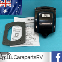  Clipsal 240V 15A Caravan Power Inlet. In Black With Foam Sealing Gasket and Instructions
