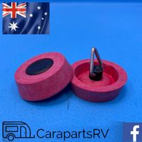 Caravan Sink Plugs x Size 25mm (1" ) x 2  In Red Rubber (1 PAIR), Caravan, Boat & Camping.