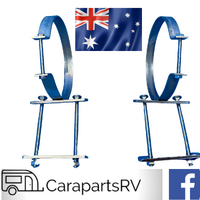 CARAVAN 6" POLE CONTAINER BRACKETS X 2 . Suits 150mm PVC Pipe.