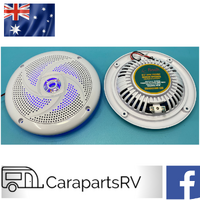 FINCH 6.5" Caravan and Marine Waterproof Speakers with LED Lights. WHITE x 60W.