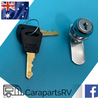 CAMLOCK AND 2 KEYS. FOR CARAVAN AND BOAT DRAWERS AND CUPBOARDS.