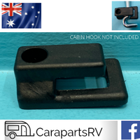 VINTAGE CARAVAN / POP TOP DOOR CABIN HOOK RETAINING CLIP. BLACK.