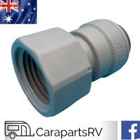 John Guest 1/2" F/BSP FEMALE TO 12mm Straight Connector. CARAVAN & MARINE PLUMBING.