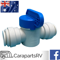 John Guest 12mm TO 12mm Shut Off Valve Caravan RV Plumbing. Push to Connect Fitting