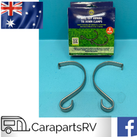 CARAVAN Awning Tie Down Clamps x 2. Stainless Steel. Dometic. Carefree. Eclipse AWNINGS