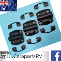 COROMAL SILHOUETTE CAMPER TRAILER BOOT HINGES, ALSO USED FOR PRINCETON BATTERY LID/COVER X SET OF 3